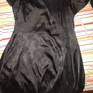 Satin Wrap Dress with floral detail